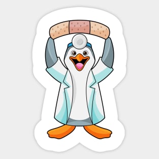 Penguin as Doctor with Plaster Sticker